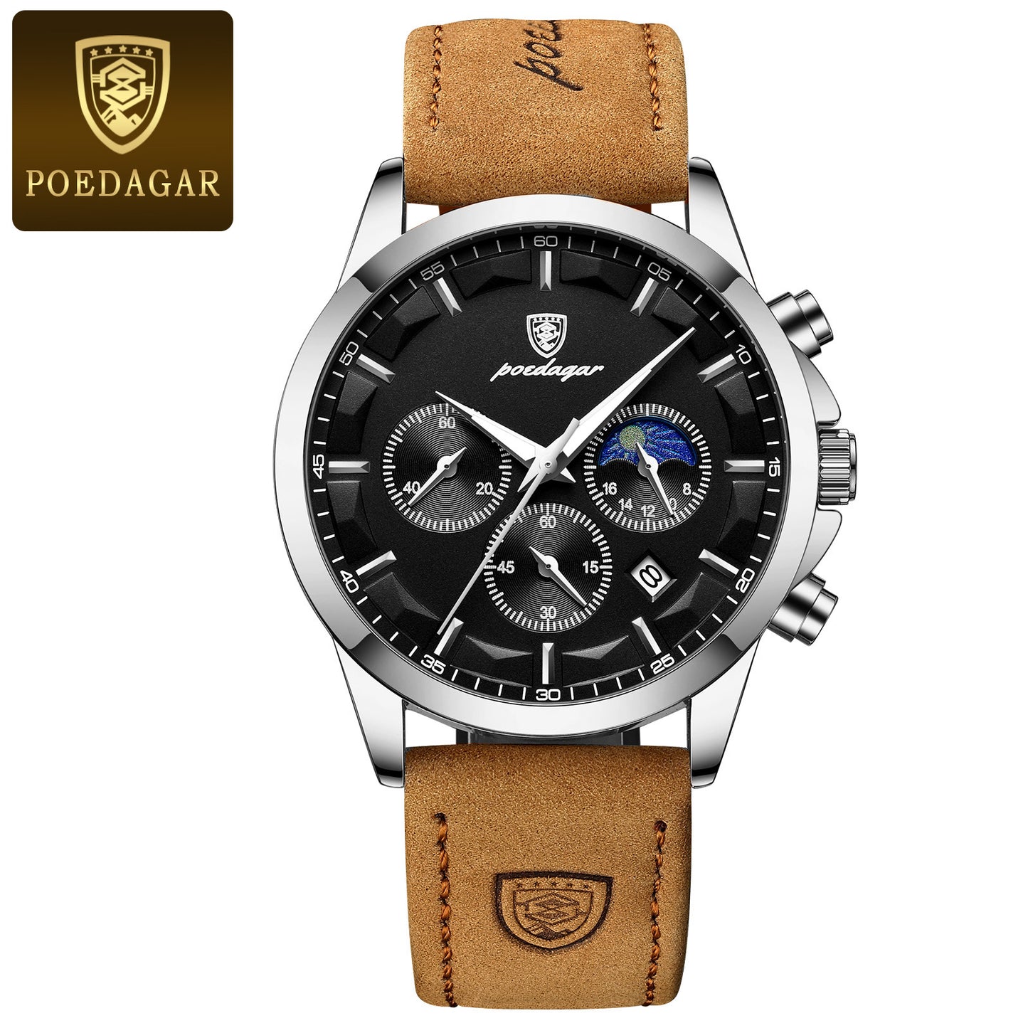 Multifunctional Waterproof Mens Chronograph Watch
