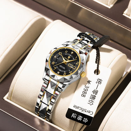 Women's Quartz Watch with Calendar and Luminous Display