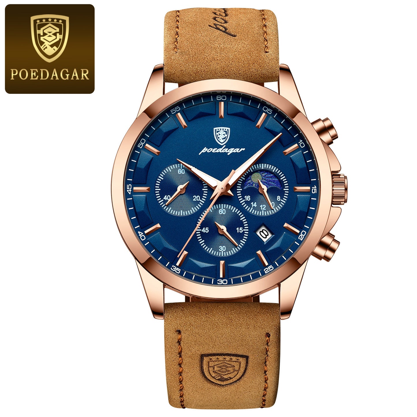 Multifunctional Waterproof Mens Chronograph Watch