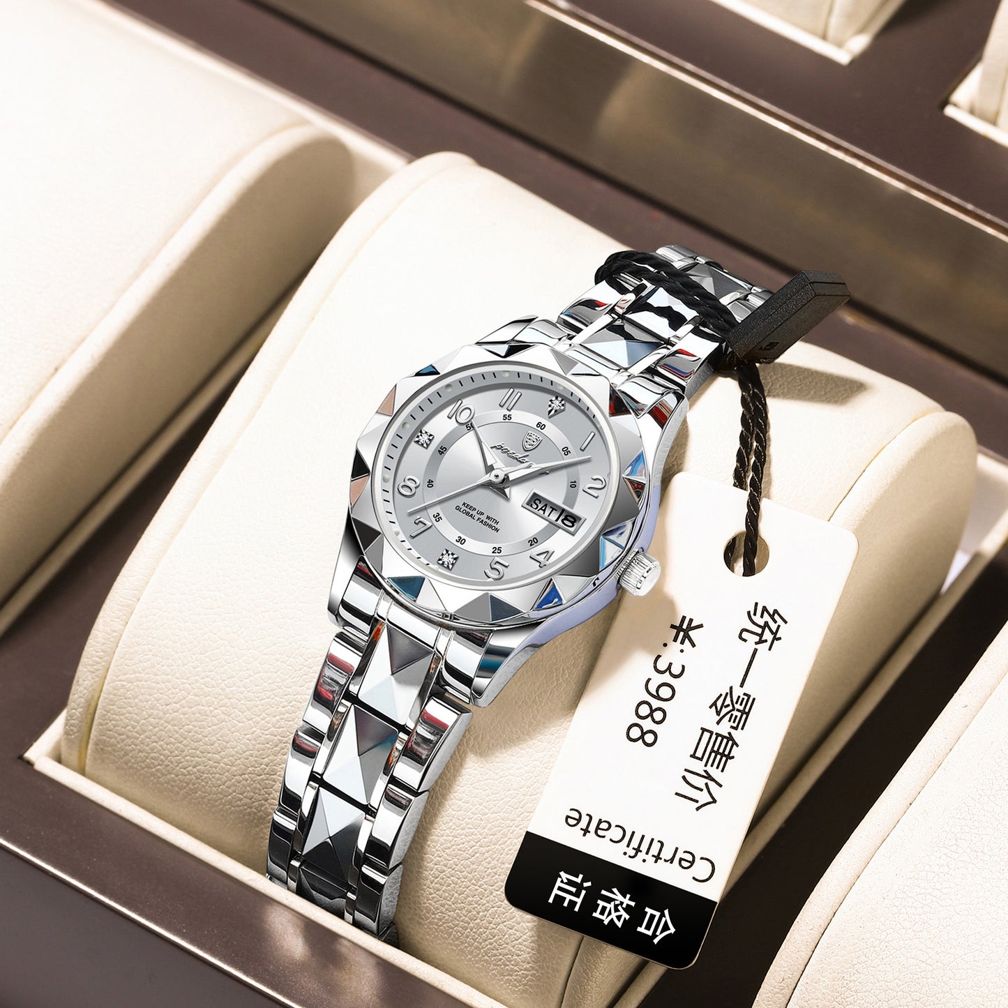Women's Quartz Watch with Calendar and Luminous Display