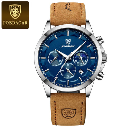 Multifunctional Waterproof Mens Chronograph Watch