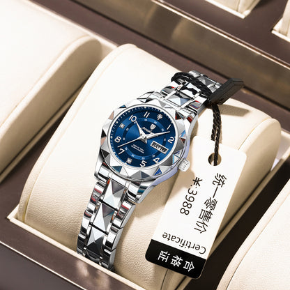 Women's Quartz Watch with Calendar and Luminous Display