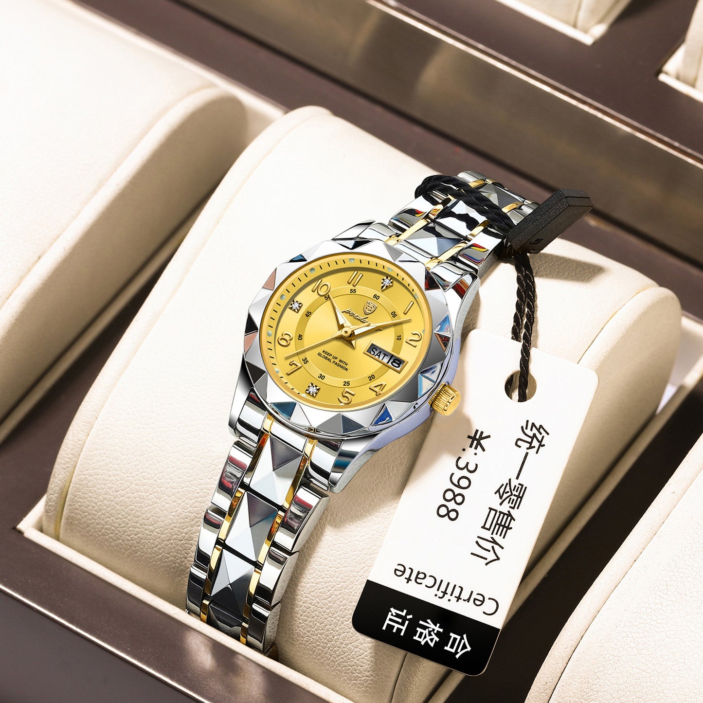 Women's Quartz Watch with Calendar and Luminous Display