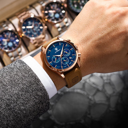 Multifunctional Waterproof Mens Chronograph Watch