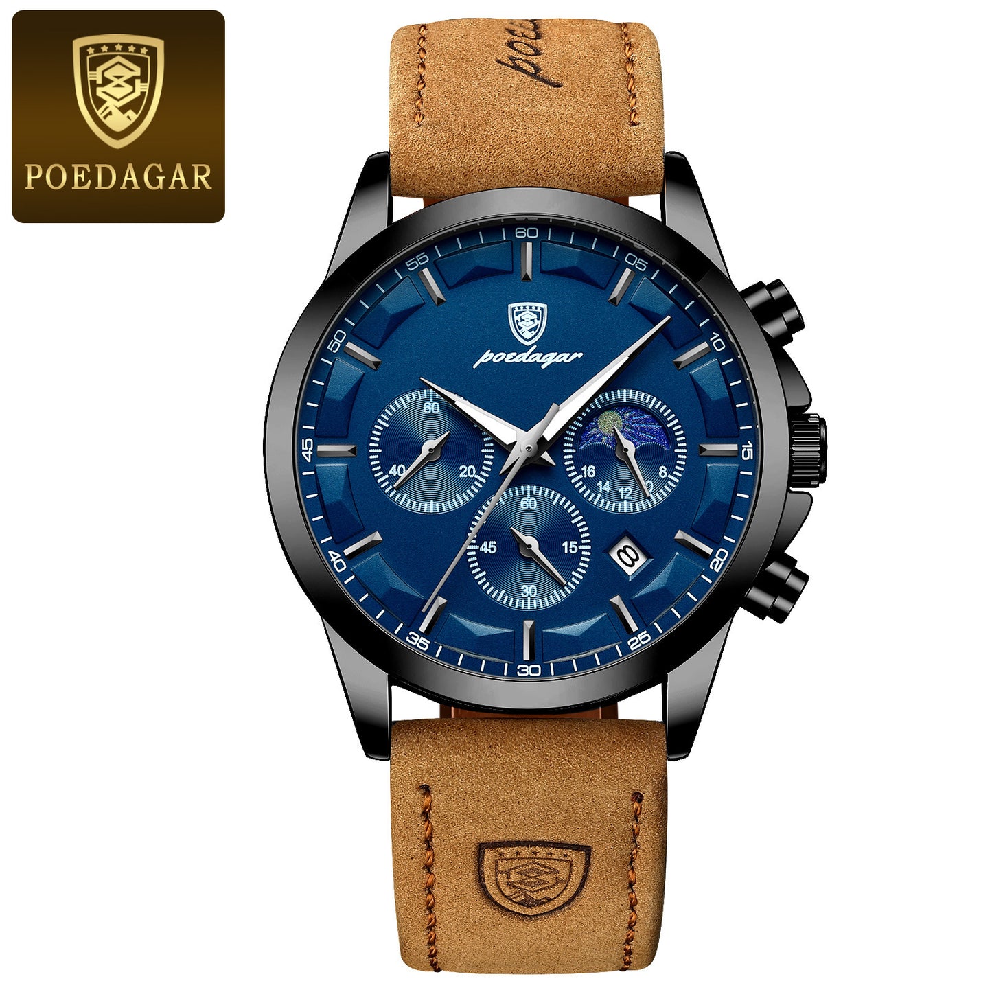 Multifunctional Waterproof Mens Chronograph Watch