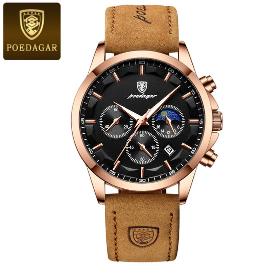 Multifunctional Waterproof Mens Chronograph Watch